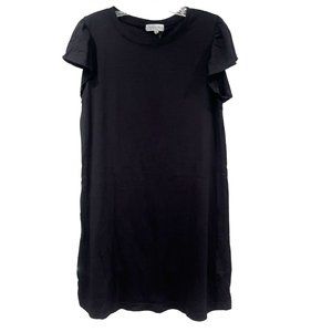 Michael Stars NEW Dena Ruffle Sleeve A-Line Dress in Black - Size Medium